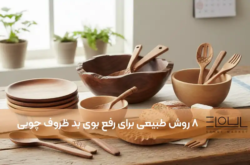 ۸ روش طبیعی برای رفع بوی بد ظروف چوبی | راهنمای کامل و روش‌های موثر